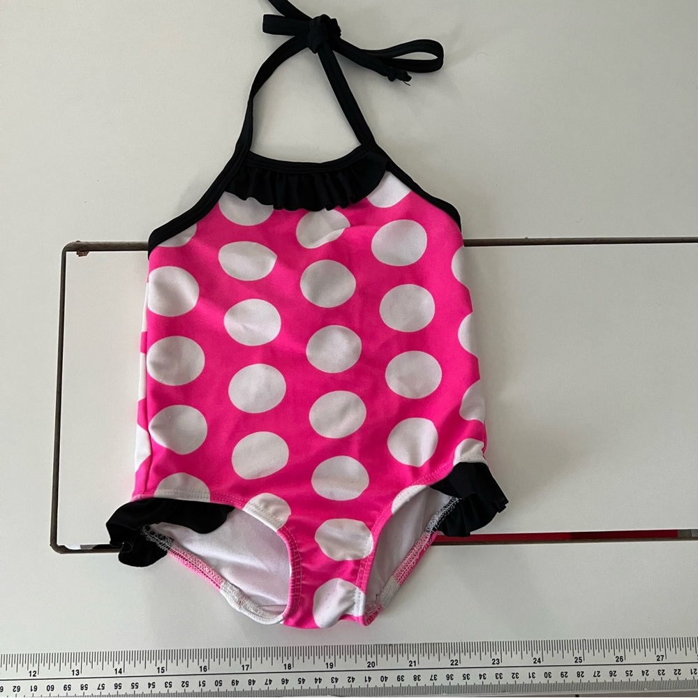 Mini starfish swimsuit size 12 months polka dot pink